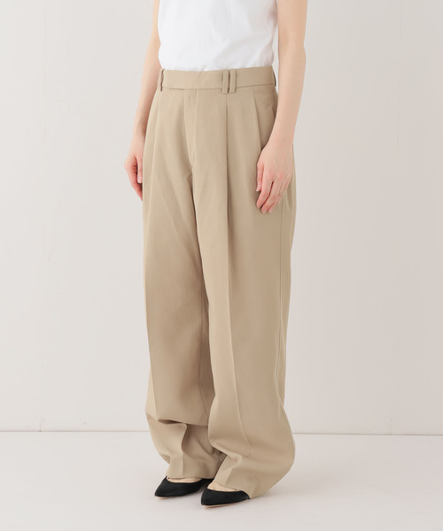 SLOBE IENA（スローブイエナ）の「《セットアップ対応可/WEBのみ4サイズ展開》撥水2タックチノパンツ（チノパンツ・レディース・ベージュ/ネイビー・34/36/38/40）」の3枚目の写真