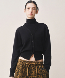 MINI BUTTERFLY SOFT V-CARDIGAN_BLACK