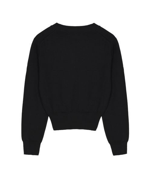 NICK&NICOLE(ニックアンドニコール)の「MINI BUTTERFLY SOFT V-CARDIGAN_BLACK(カーディガン/ボレロ・レディース・その他・FREE)」の5枚目の写真