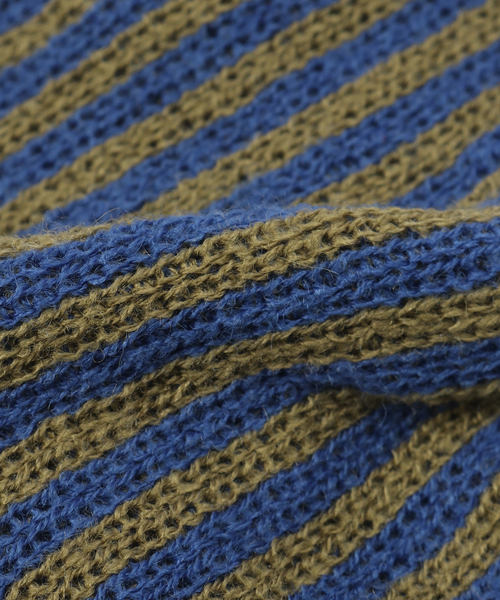 JOINT WORKS（ジョイントワークス）の「INFIELDER DESIGN / インフィールダーデザインST PON BEANIE（ニットキャップ/ビーニー・メンズ・パープル/カーキ・FREE）」の4枚目の写真