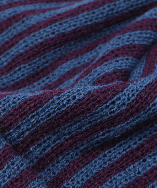 JOINT WORKS（ジョイントワークス）の「INFIELDER DESIGN / インフィールダーデザインST PON BEANIE（ニットキャップ/ビーニー・メンズ・パープル/カーキ・FREE）」の5枚目の写真