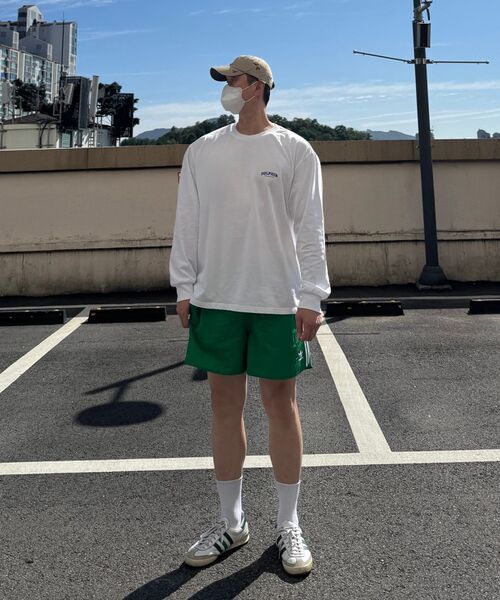 DOLPHIN WAVE APPAREL（ドルフィンウェーブアパレル）の「[2パック] ドルフィンアーチロゴロングスリーブTシャツ ホワイトライトカーキ（Tシャツ/カットソー・メンズ・その他・MEDIUM/LARGE/X-LARGE）」の22枚目の写真