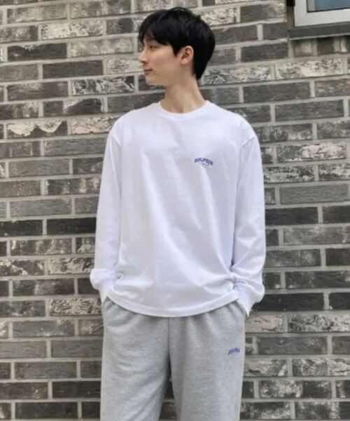 DOLPHIN WAVE APPAREL（ドルフィンウェーブアパレル）の「[2パック] ドルフィンアーチロゴロングスリーブTシャツ ホワイトライトカーキ（Tシャツ/カットソー・メンズ・その他・MEDIUM/LARGE/X-LARGE）」の13枚目の写真