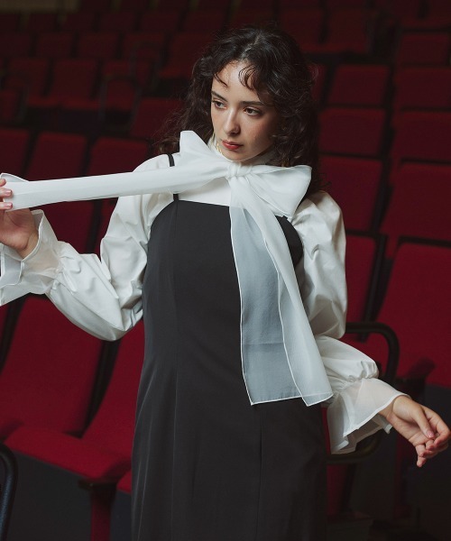 Callarus（カラルス）の「【オケージョン対応】アシメカーブデザインジレ＋キャミソールワンピースアンサンブル〔Callarus〕（スーツセット・レディース・グレイッシュベージュ/ブラック・S/M/L/LL/3L）」の17枚目の写真