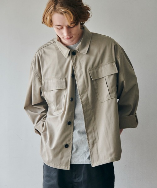 MAISON CLUB(メゾンクラブ)の「【MAISON CLUB】3rd Type Fatigue Shirt Jacket / 3rdタイプファティーグシャツジャケット(ミリタリージャケット・メンズ・グレー/ブラック/ベージュ・M/L)」の1枚目の写真