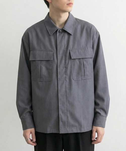 MAISON CLUB(メゾンクラブ)の「【MAISON CLUB】3rd Type Fatigue Shirt Jacket / 3rdタイプファティーグシャツジャケット(ミリタリージャケット・メンズ・グレー/ブラック/ベージュ・M/L)」の3枚目の写真