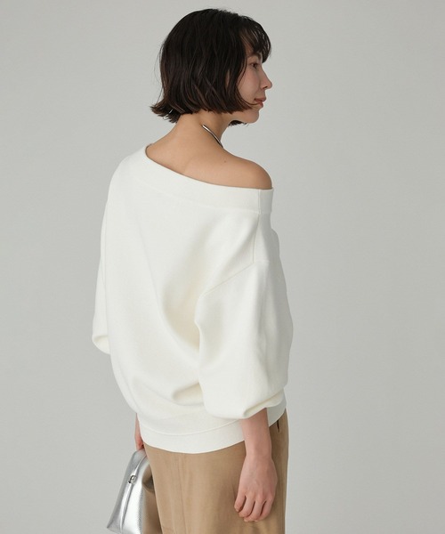 BABYLONE（バビロン）の「スウェットライクニットプルオーバー（ニット/セーター・レディース・ピンク/ホワイト/グレー・フリー）」の18枚目の写真