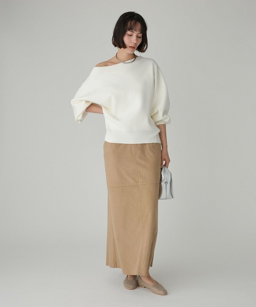 BABYLONE（バビロン）の「スウェットライクニットプルオーバー（ニット/セーター・レディース・ピンク/ホワイト/グレー・フリー）」の21枚目の写真