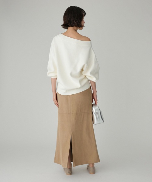 BABYLONE（バビロン）の「スウェットライクニットプルオーバー（ニット/セーター・レディース・ピンク/ホワイト/グレー・フリー）」の22枚目の写真