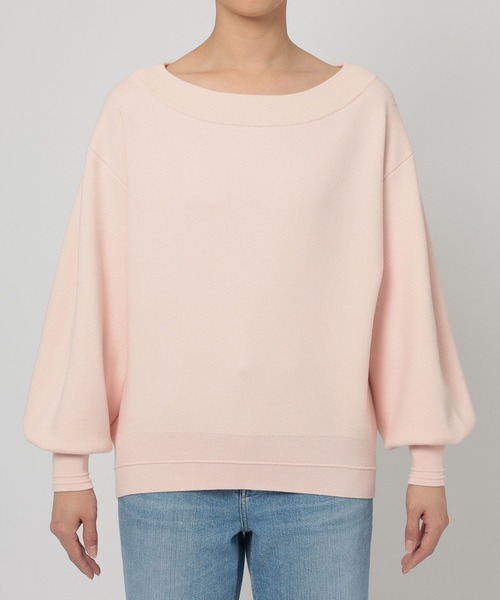 BABYLONE（バビロン）の「スウェットライクニットプルオーバー（ニット/セーター・レディース・ピンク/ホワイト/グレー・フリー）」の14枚目の写真