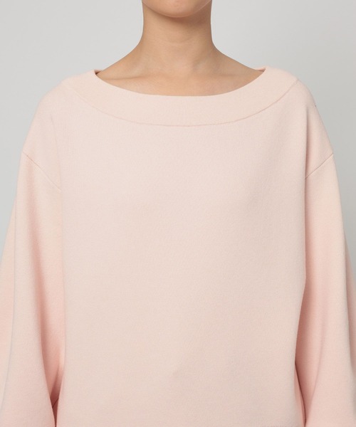 BABYLONE（バビロン）の「スウェットライクニットプルオーバー（ニット/セーター・レディース・ピンク/ホワイト/グレー・フリー）」の6枚目の写真