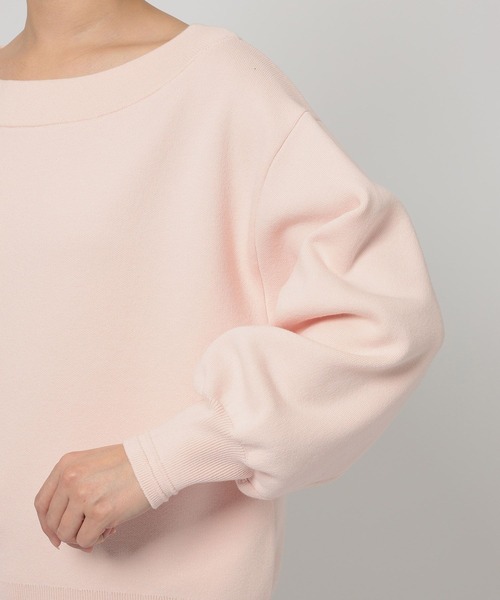 BABYLONE（バビロン）の「スウェットライクニットプルオーバー（ニット/セーター・レディース・ピンク/ホワイト/グレー・フリー）」の7枚目の写真