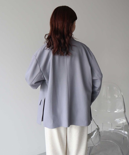 earth music&ecology（アースミュージックアンドエコロジー）の「【2026SS】ダブルジャケット（テーラードジャケット・レディース・ダークネイビー/ライトグレー/ライトベージュ・FREE）」の10枚目の写真