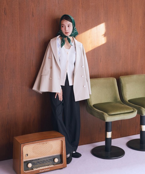 earth music&ecology（アースミュージックアンドエコロジー）の「【2026SS】ダブルジャケット（テーラードジャケット・レディース・ダークネイビー/ライトグレー/ライトベージュ・FREE）」の20枚目の写真