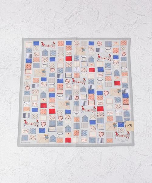 one'sterrace（ワンズテラス）の「くらはしれい プリントハンカチ（ハンカチ/ハンドタオル・レディース・ピンク系9/ベージュ系8/ブルー系その他7・55）」の2枚目の写真