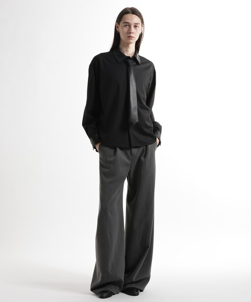 HARE（ハレ）の「アソートネクタイシャツ(HARE)（シャツ/ブラウス・メンズ・グレー/ストライプ/ブラック/ブラウン・SMALL/MEDIUM）」の6枚目の写真