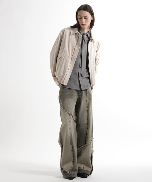 HARE（ハレ）の「アソートネクタイシャツ(HARE)（シャツ/ブラウス・メンズ・グレー/ストライプ/ブラック/ブラウン・SMALL/MEDIUM）」の12枚目の写真