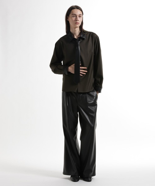 HARE（ハレ）の「アソートネクタイシャツ(HARE)（シャツ/ブラウス・メンズ・グレー/ストライプ/ブラック/ブラウン・SMALL/MEDIUM）」の14枚目の写真