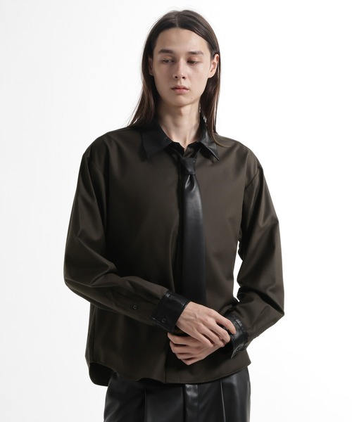 HARE（ハレ）の「アソートネクタイシャツ(HARE)（シャツ/ブラウス・メンズ・グレー/ストライプ/ブラック/ブラウン・SMALL/MEDIUM）」の20枚目の写真