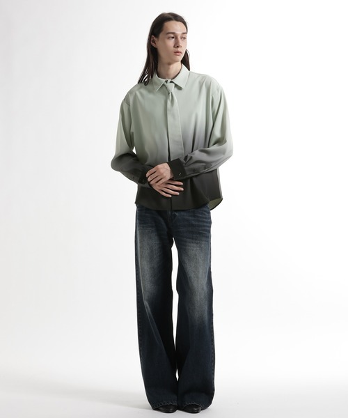 HARE（ハレ）の「アソートネクタイシャツ(HARE)（シャツ/ブラウス・メンズ・グレー/ストライプ/ブラック/ブラウン・SMALL/MEDIUM）」の10枚目の写真