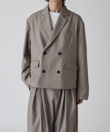 Lui's | 【Neucon】BOX WIDE SHORT DOUBLE JACKET / ボックスワイドショートダブルジャケット / セットアップ対応(テーラードジャケット)