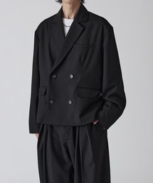 Lui's | 【Neucon】BOX WIDE SHORT DOUBLE JACKET / ボックスワイドショートダブルジャケット / セットアップ対応(テーラードジャケット)