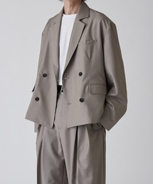 Lui's（ルイス）の「【Neucon】BOX WIDE SHORT DOUBLE JACKET / ボックスワイドショートダブルジャケット / セットアップ対応（テーラードジャケット）」