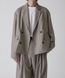 Lui's（ルイス）の「【Neucon】BOX WIDE SHORT DOUBLE JACKET / ボックスワイドショートダブルジャケット / セットアップ対応（テーラードジャケット）」