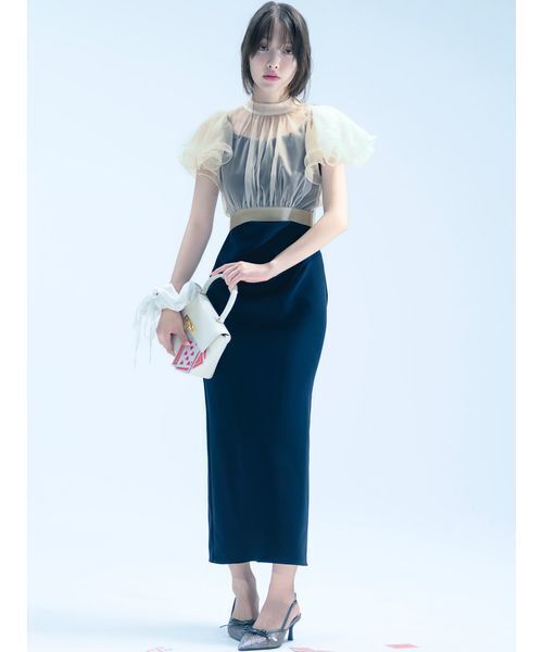 SNIDEL（スナイデル）の「ボレロセットキャミワンピース（ワンピース・レディース・ピンクベージュ/ライトブルー/ブラック・0/1）」の4枚目の写真