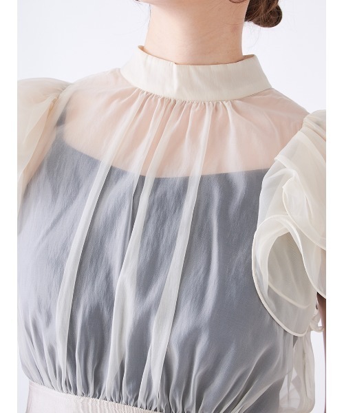 SNIDEL（スナイデル）の「ボレロセットキャミワンピース（ワンピース・レディース・ピンクベージュ/ライトブルー/ブラック・0/1）」の16枚目の写真