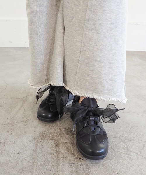 byあしながおじさん(バイアシナガオジサン)の「オーガンジーリボンスニーカー 8710647(スニーカー・レディース・ブラック/ピンク/プラチナム・S/M/L/LL)」の18枚目の写真