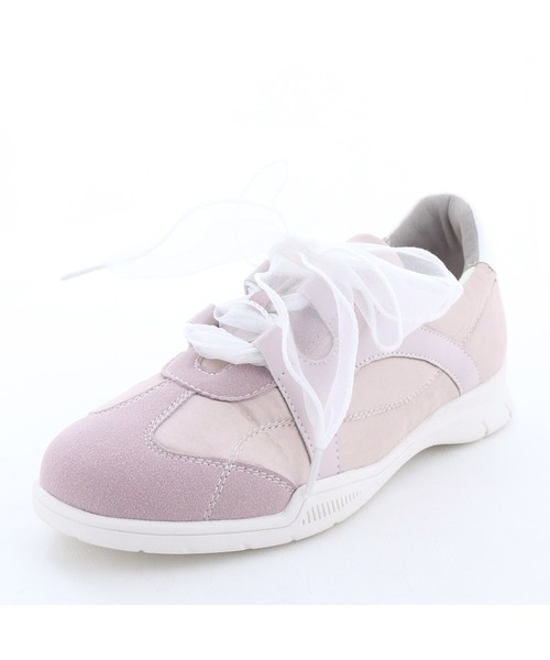 byあしながおじさん(バイアシナガオジサン)の「オーガンジーリボンスニーカー 8710647(スニーカー・レディース・ブラック/ピンク/プラチナム・S/M/L/LL)」の5枚目の写真