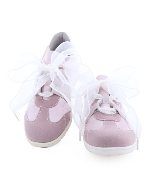 byあしながおじさん(バイアシナガオジサン)の「オーガンジーリボンスニーカー 8710647(スニーカー・レディース・ブラック/ピンク/プラチナム・S/M/L/LL)」の9枚目の写真