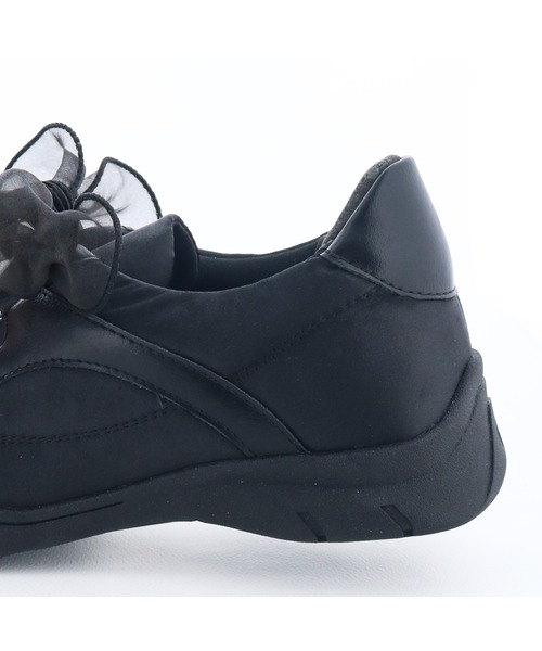 byあしながおじさん(バイアシナガオジサン)の「オーガンジーリボンスニーカー 8710647(スニーカー・レディース・ブラック/ピンク/プラチナム・S/M/L/LL)」の13枚目の写真