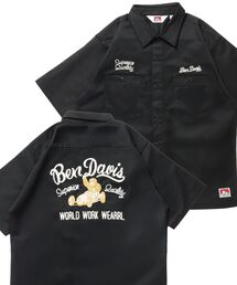 【BEN DAVIS(ベンデイビス)】RACER S/S WORK SHIRT / 半袖 シャツ ワーク レギュラーカラー ボックスシルエット