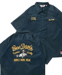BEN DAVIS/WHITE LABEL（ベンデイビス ホワイトラベル）の「【BEN DAVIS（ベンデイビス）】RACER S/S WORK SHIRT / 半袖 シャツ ワーク レギュラーカラー ボックスシルエット（シャツ/ブラウス）」