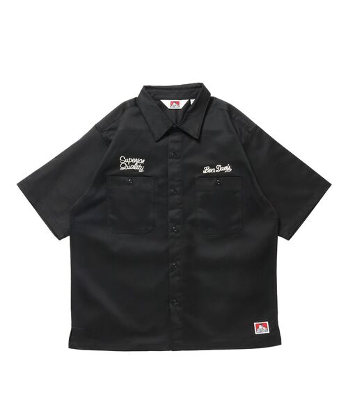 BEN DAVIS(ベンデイビス)の「【BEN DAVIS(ベンデイビス)】RACER S/S WORK SHIRT / 半袖 シャツ ワーク レギュラーカラー ボックスシルエット(シャツ/ブラウス・メンズ・ダークグリーン/ブラック/ライトグレー・MEDIUM/LARGE/X-LARGE)」の8枚目の写真