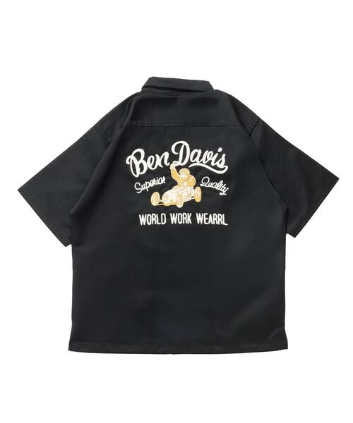 BEN DAVIS(ベンデイビス)の「【BEN DAVIS(ベンデイビス)】RACER S/S WORK SHIRT / 半袖 シャツ ワーク レギュラーカラー ボックスシルエット(シャツ/ブラウス・メンズ・ダークグリーン/ブラック/ライトグレー・MEDIUM/LARGE/X-LARGE)」の9枚目の写真