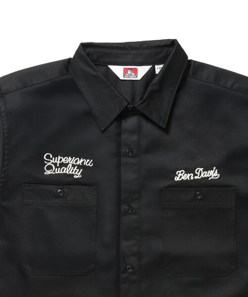 BEN DAVIS(ベンデイビス)の「【BEN DAVIS(ベンデイビス)】RACER S/S WORK SHIRT / 半袖 シャツ ワーク レギュラーカラー ボックスシルエット(シャツ/ブラウス・メンズ・ダークグリーン/ブラック/ライトグレー・MEDIUM/LARGE/X-LARGE)」の10枚目の写真