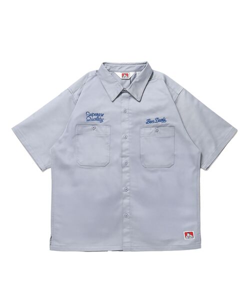 BEN DAVIS(ベンデイビス)の「【BEN DAVIS(ベンデイビス)】RACER S/S WORK SHIRT / 半袖 シャツ ワーク レギュラーカラー ボックスシルエット(シャツ/ブラウス・メンズ・ダークグリーン/ブラック/ライトグレー・MEDIUM/LARGE/X-LARGE)」の15枚目の写真
