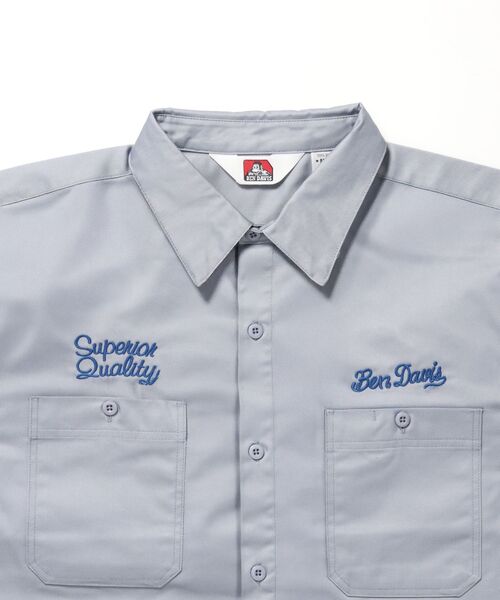 BEN DAVIS(ベンデイビス)の「【BEN DAVIS(ベンデイビス)】RACER S/S WORK SHIRT / 半袖 シャツ ワーク レギュラーカラー ボックスシルエット(シャツ/ブラウス・メンズ・ダークグリーン/ブラック/ライトグレー・MEDIUM/LARGE/X-LARGE)」の17枚目の写真