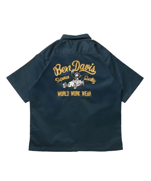 BEN DAVIS(ベンデイビス)の「【BEN DAVIS(ベンデイビス)】RACER S/S WORK SHIRT / 半袖 シャツ ワーク レギュラーカラー ボックスシルエット(シャツ/ブラウス・メンズ・ダークグリーン/ブラック/ライトグレー・MEDIUM/LARGE/X-LARGE)」の22枚目の写真