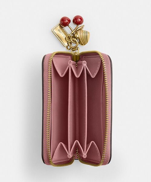 エッセンシャル スモール ジップ アラウンド カード ケース・チャーム