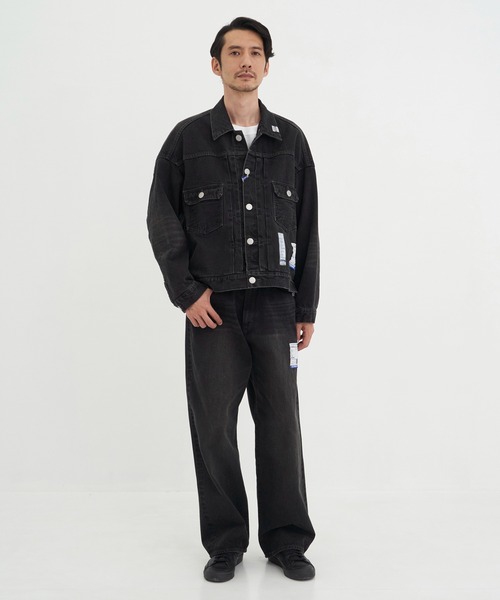 in-stru(men-tal). ミハラヤスヒロ デニムジャケット 黒 44 Maison MIHARAYASUHIRO / メゾンミハラヤスヒロ】HARD WASHED SELVAGE