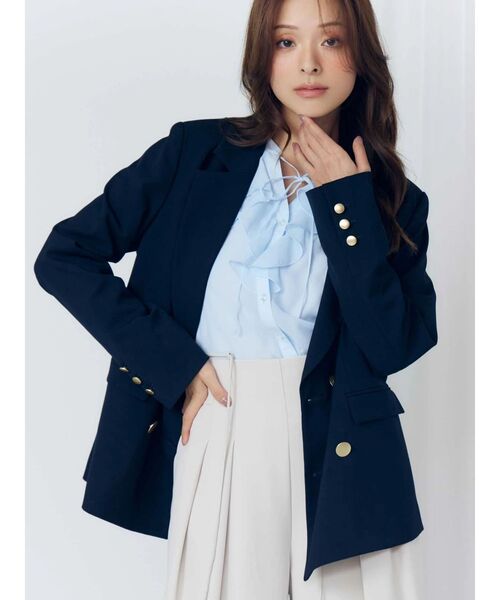 MERCURYDUO(マーキュリーデュオ)の「メタルボタン使い紺ブレザー(テーラードジャケット・レディース・ネイビー・SMALL/MEDIUM)」の22枚目の写真