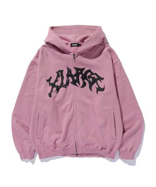 XLARGE（エクストララージ）の「DISTORTED LOGO ZIP UP HOODED