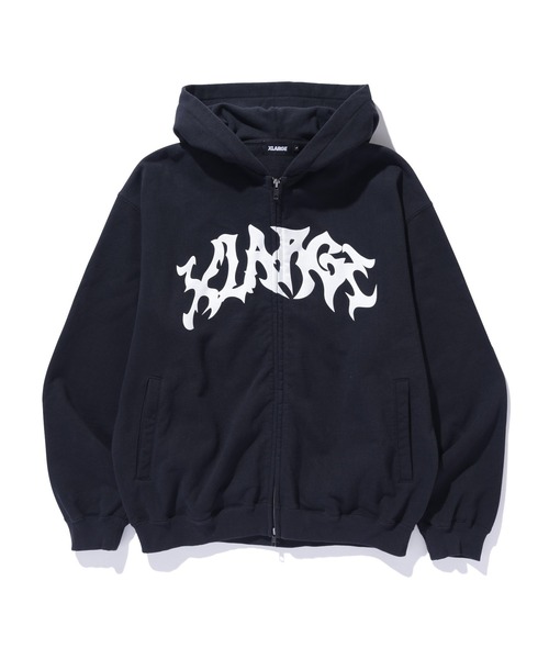 XLARGE（エクストララージ）の「DISTORTED LOGO ZIP UP HOODED SWEATSHIRT（パーカー・メンズ・ネイビー/ブラック/ピンク/グリーン・S/M/L/XL）」の19枚目の写真