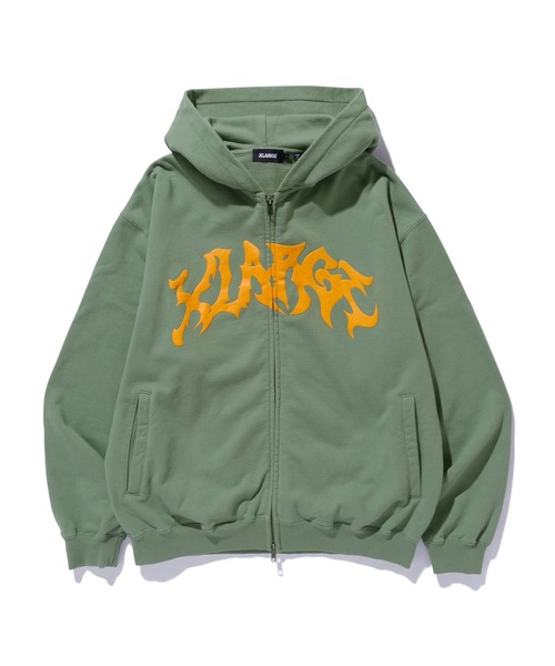XLARGE（エクストララージ）の「DISTORTED LOGO ZIP UP HOODED SWEATSHIRT（パーカー・メンズ・ネイビー/ブラック/ピンク/グリーン・S/M/L/XL）」の18枚目の写真