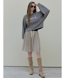 AVANT-G（アバン）の「Dot Velvet Midi Skirt - beige（スカート）」