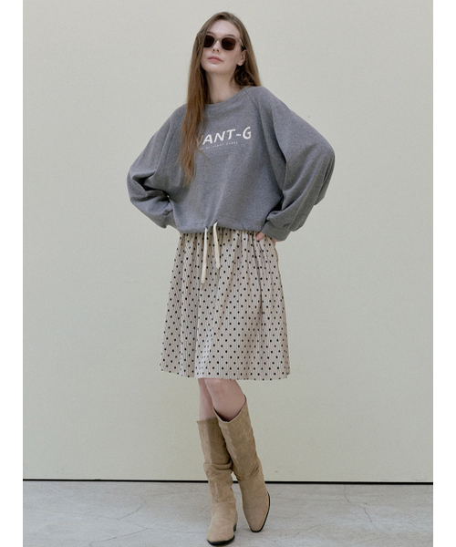 AVANT-G（アバン）の「Dot Velvet Midi Skirt - beige（スカート・レディース・その他・FREE）」の3枚目の写真
